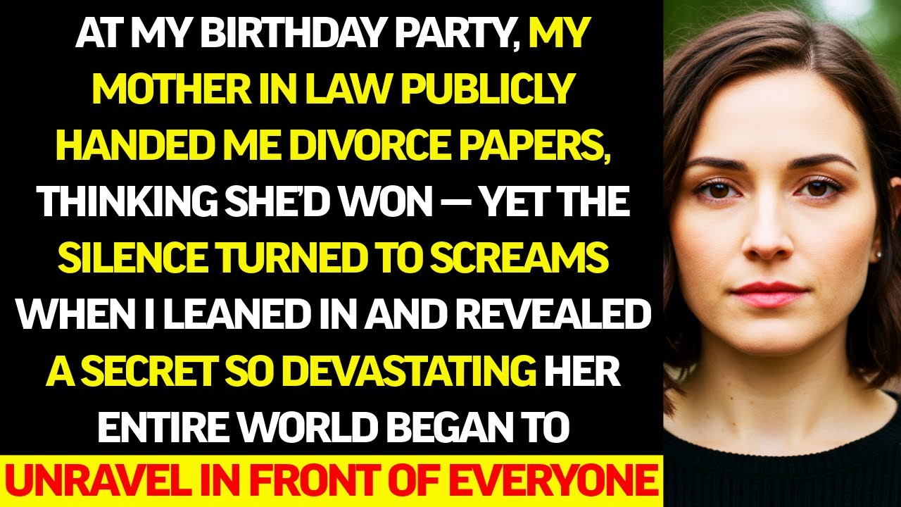 At My Birthday Party, My MIL Handed Me Divorce Papers—She Regretted It Instantly