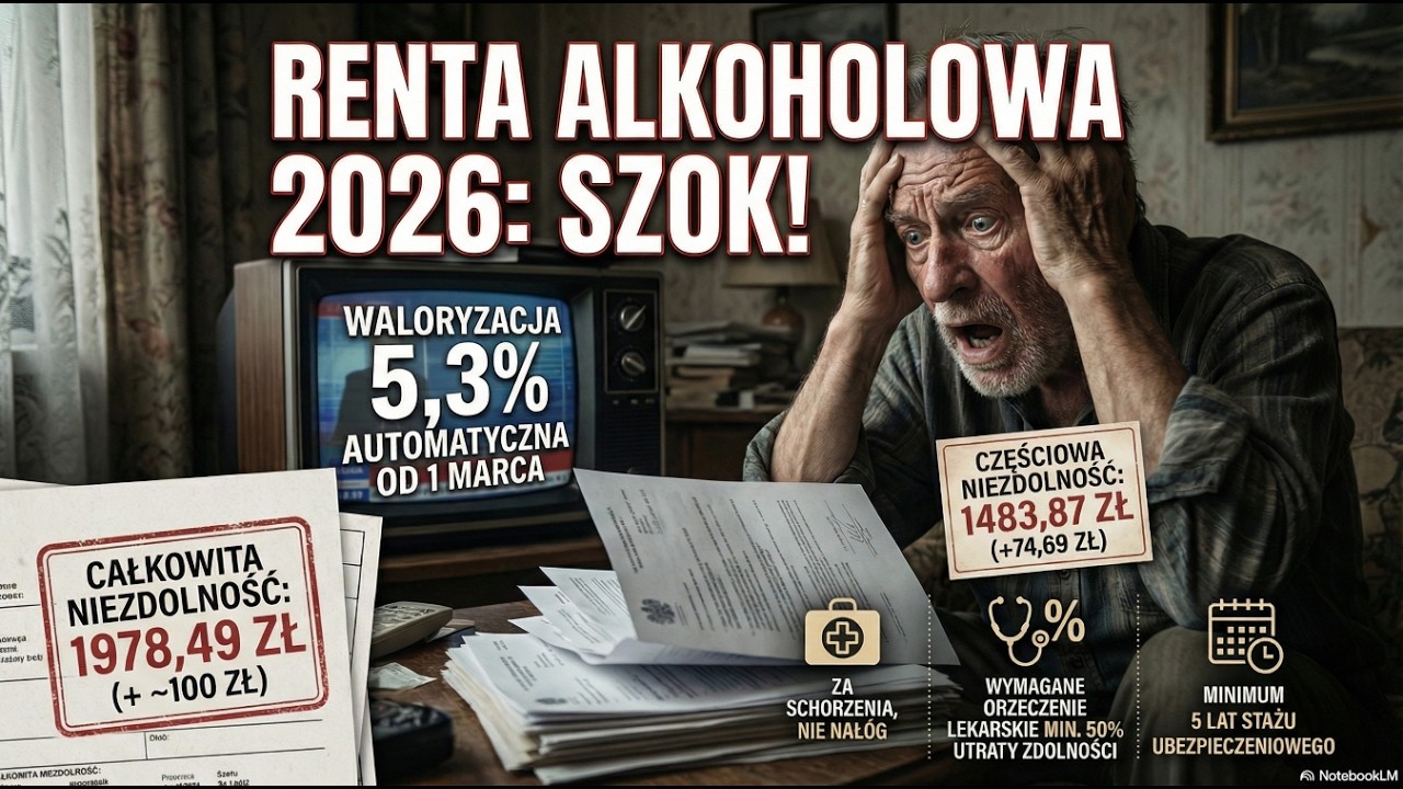 Renta alkoholowa 2026: Szokujące kwoty czy tani mit? 💰 Sprawdź fakty o waloryzacji ZUS.