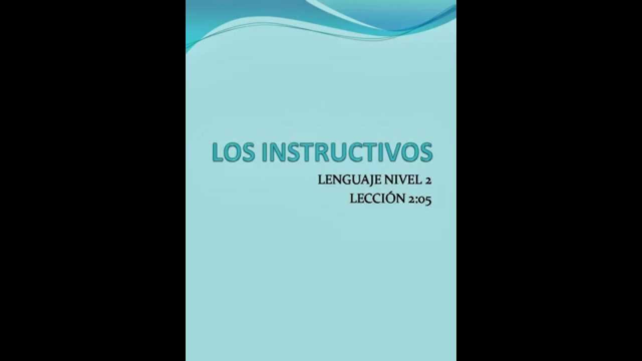 LOS INSTRUCTIVOS