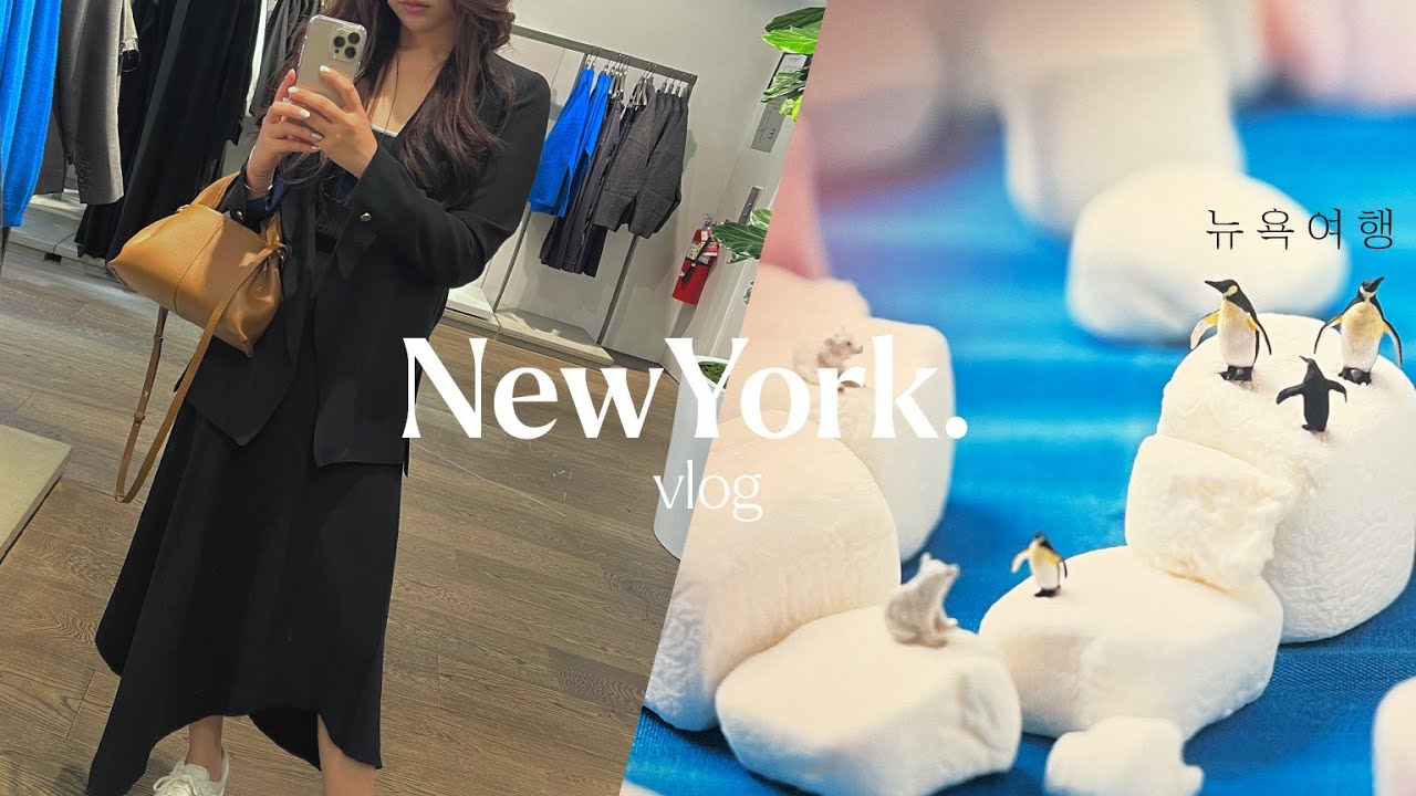[🇺🇸 NYC VLOG] eng) 퇴사한 지친 도비의 뉴욕여행 1탄! 🖤 구겐하임, 휘트니, 알라딘 뮤지컬, 그리고 뉴욕 5년 산 사람의 찐 포켓 맛집들 🍜