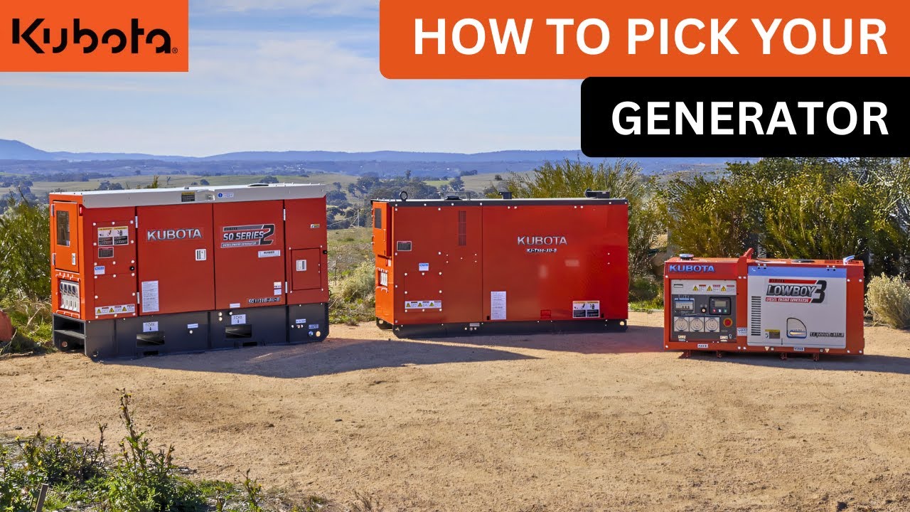 Kubota Generators - Here's how to pick the right one for you 