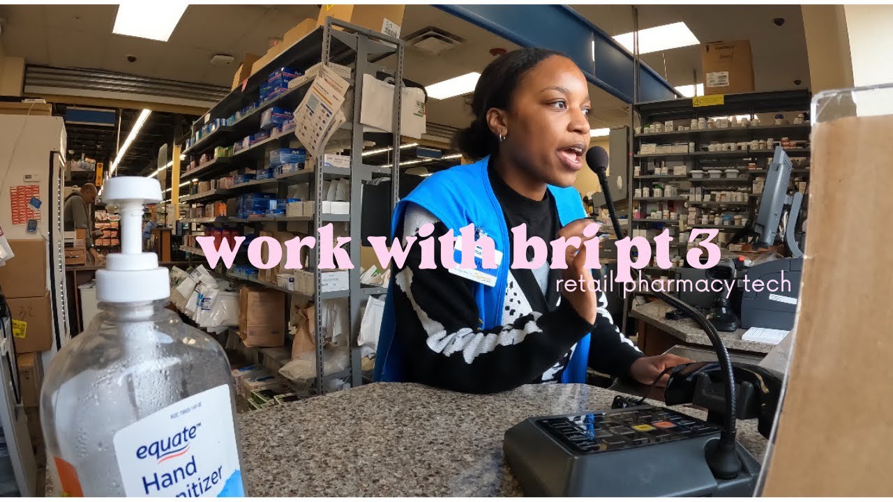 WORK WITH BRI pt 3: Day in the life of a RETAIL pharmacy tech|filling RX’s, inventory & drive thru