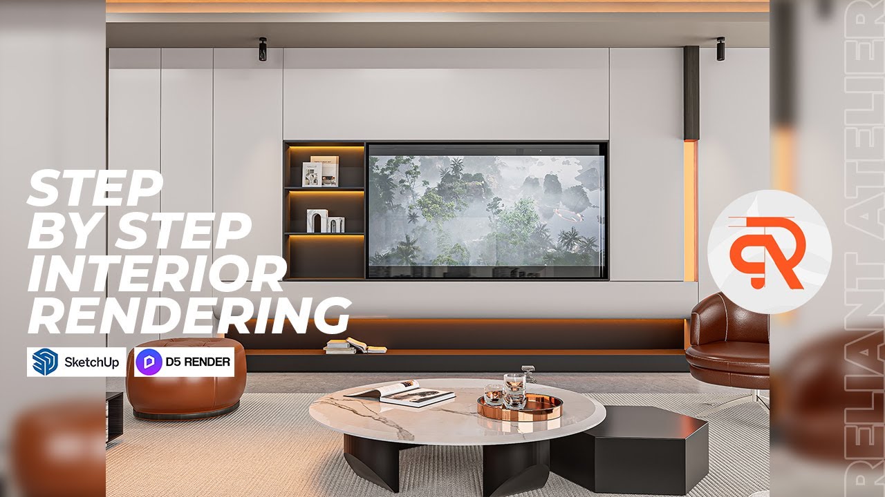LIVING ROOM RENDERING ON D5 RENDER. SKETCHUP FOR MODEL