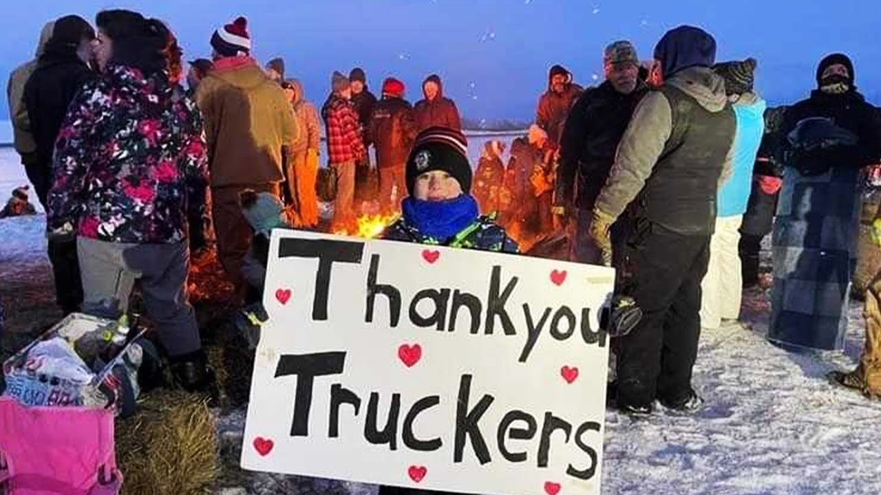 Canadian kids send heartwarming messages to trucker convoy