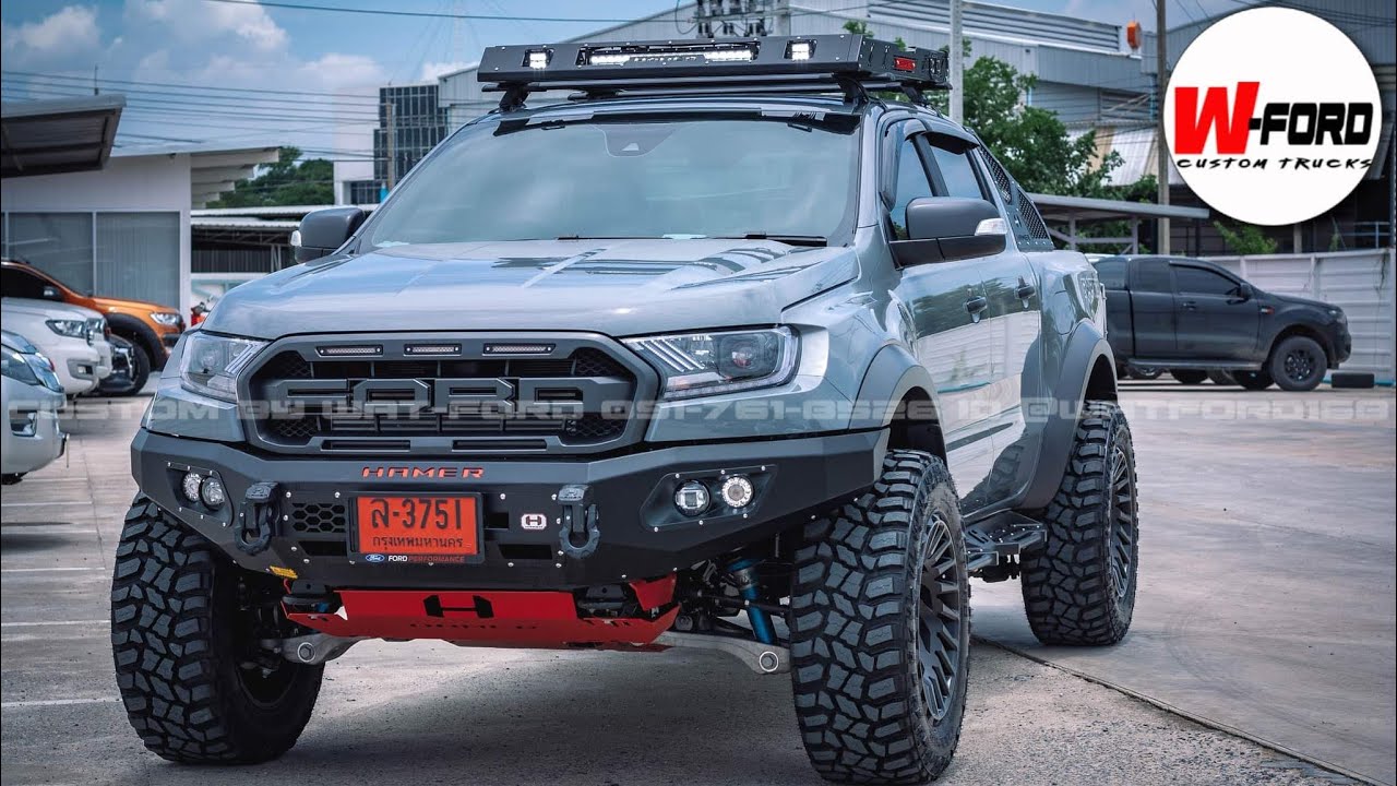 EP135-ฟอร์ด Raptor สีเทา ชุดแต่ง  HAMER ทั้งคัน จัดทรงล้อ 20 นิ้ว FUEL cyclone I custom by watford