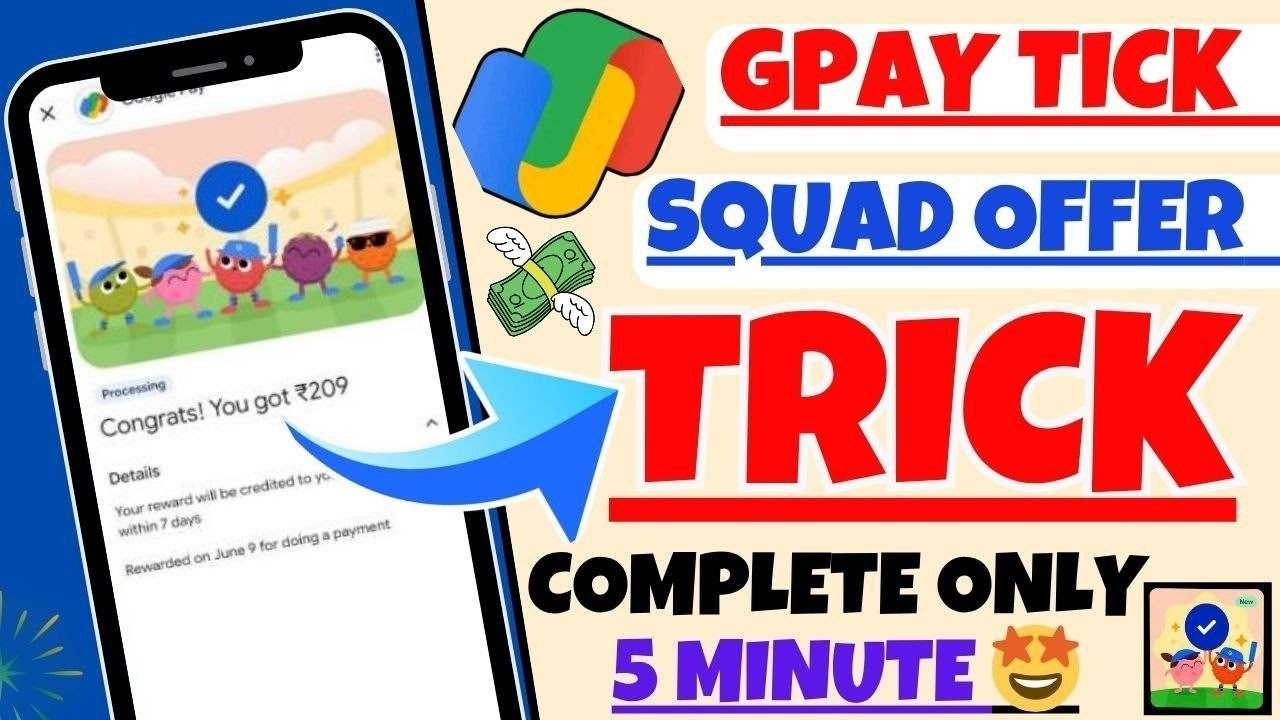 G-pay tick squad Complete Trick // Google pay tick squad offer trick 2026 // gpay new offer 
