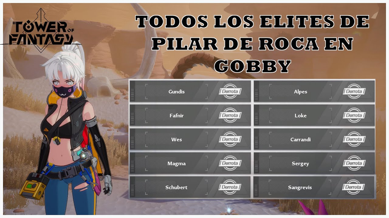 Ubicación de Todos los Elite de Pilar de Roca en Gobby - Tower of Fantasy