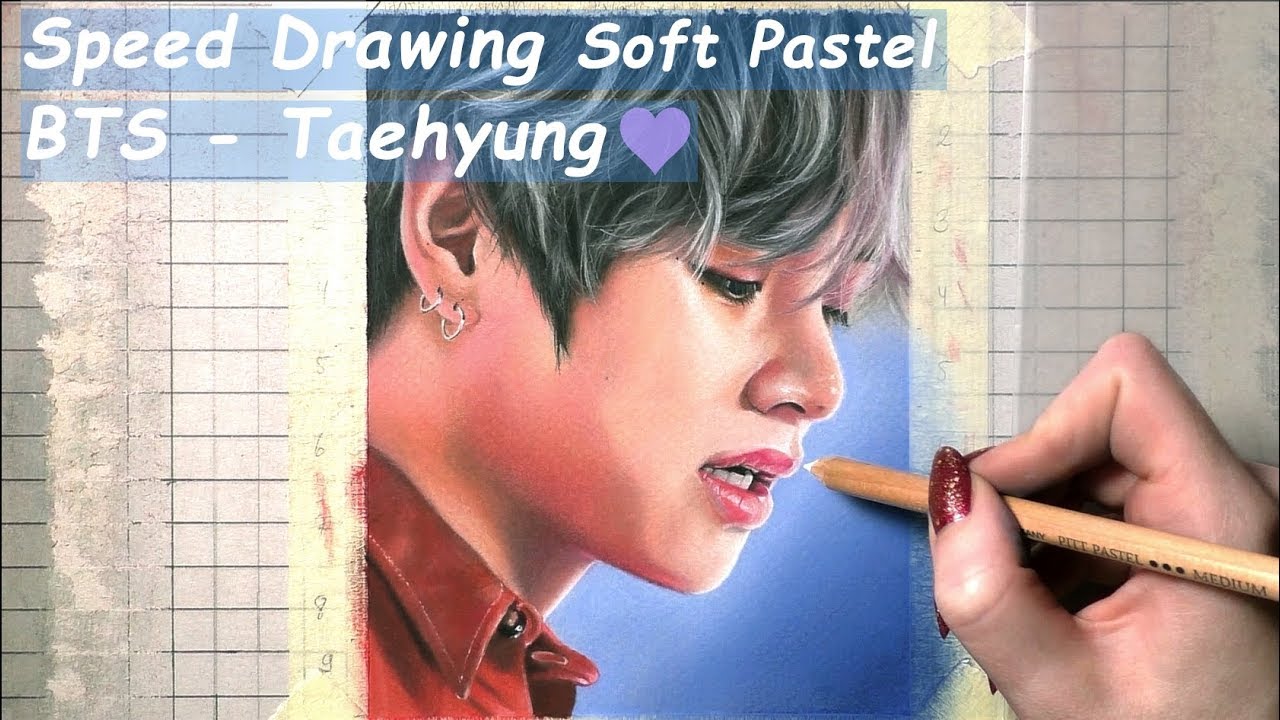 [Speed Drawing in soft pastels] BTS Taehyung/방탄소년단 태형 🎂 생일ㅊㅋ
