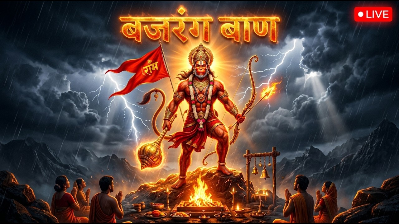 🚩 बजरंग बाण LIVE | आज सुनिए शक्तिशाली बजरंग बाण पाठ | हर संकट होगा दूर | Bajrang Baan Live