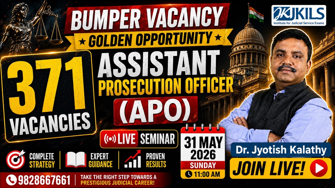 LIVE Seminar | APO 2026 Notification Out 🚨 371 Vacancies | Best Judiciary Coaching in Jaipur | JKILS