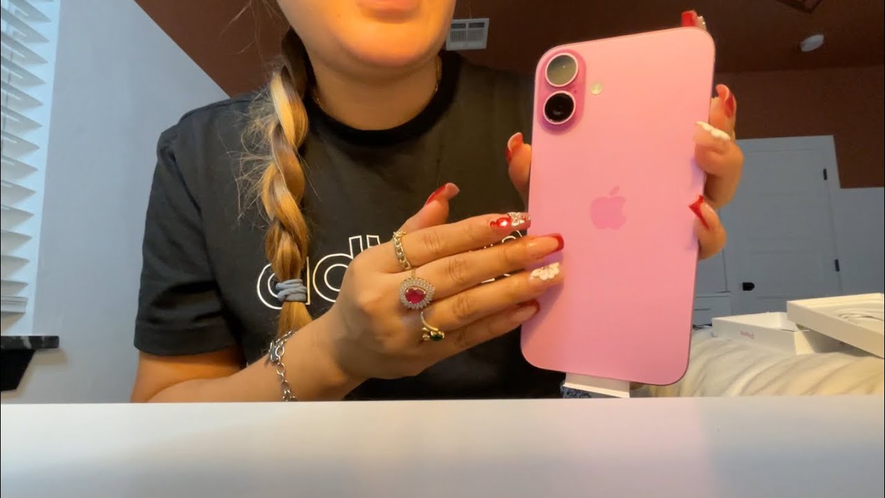 Unboxing of iPhone 16 plus pink LOFI whispering, tapping