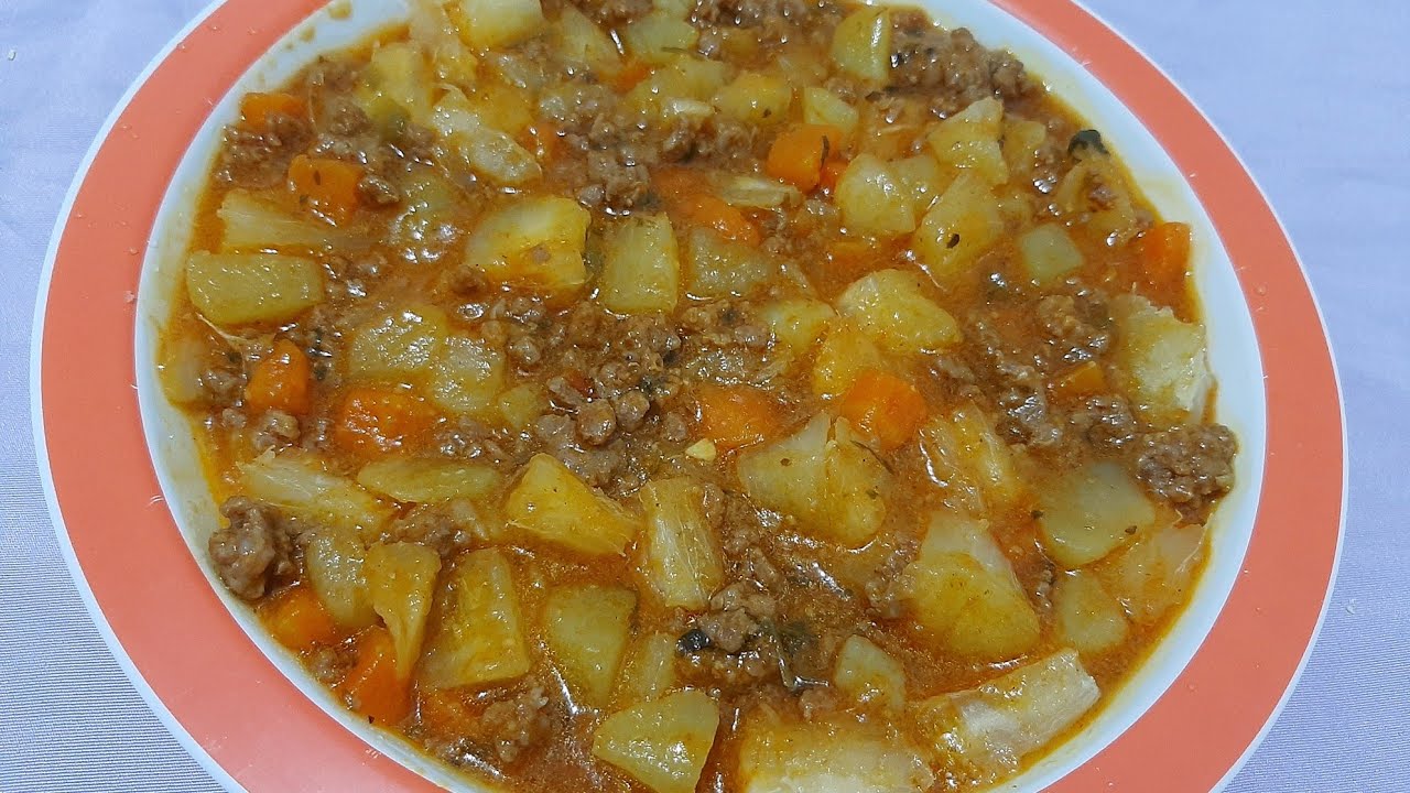 Papinha de carne moída com macaxeira e legumes/ a partir de 6 meses💗