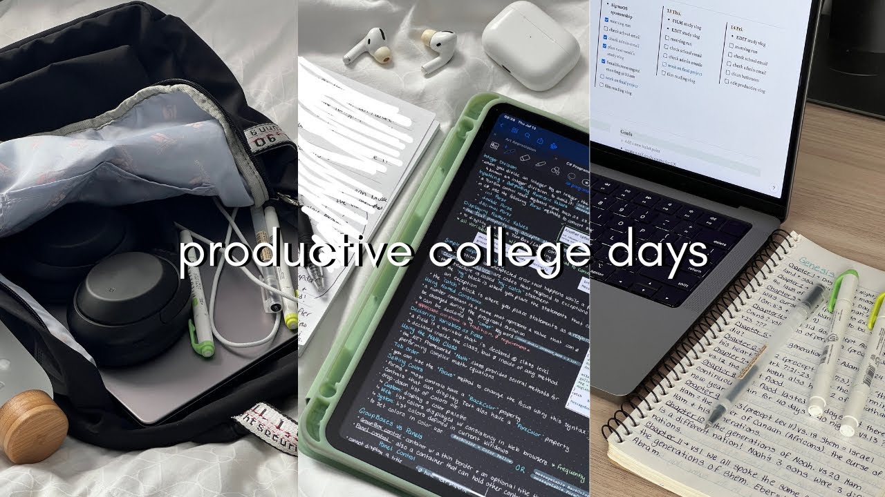 STUDY VLOG | productive days as a college student, lots of studying, adulting, & life update