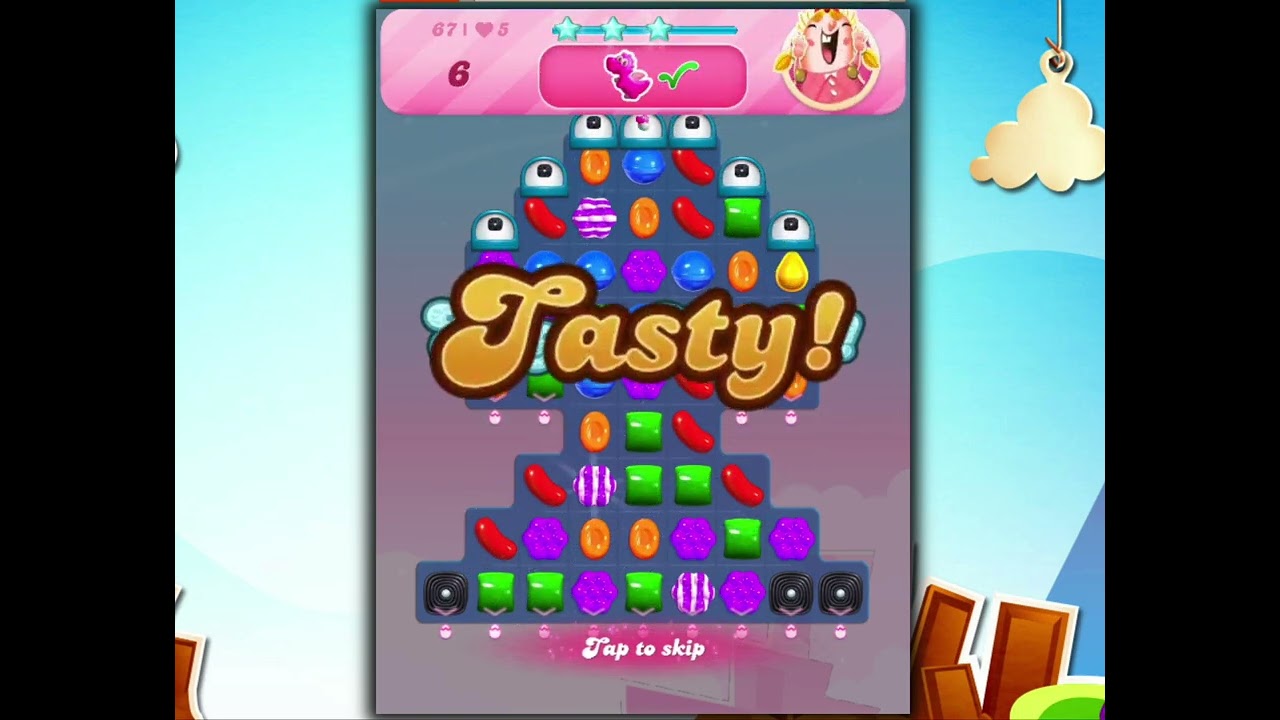 Candy Crush Saga 2024 Level 67 No Boosters Claim Gold Bars, Sugar Stars.