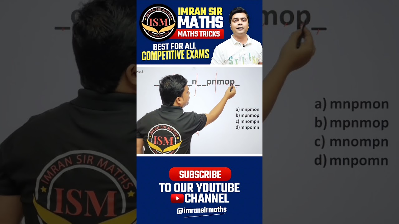 Repeated Letter Series Tricks | Reasoning Tricks | Maths Tricks | imran sir maths #shorts