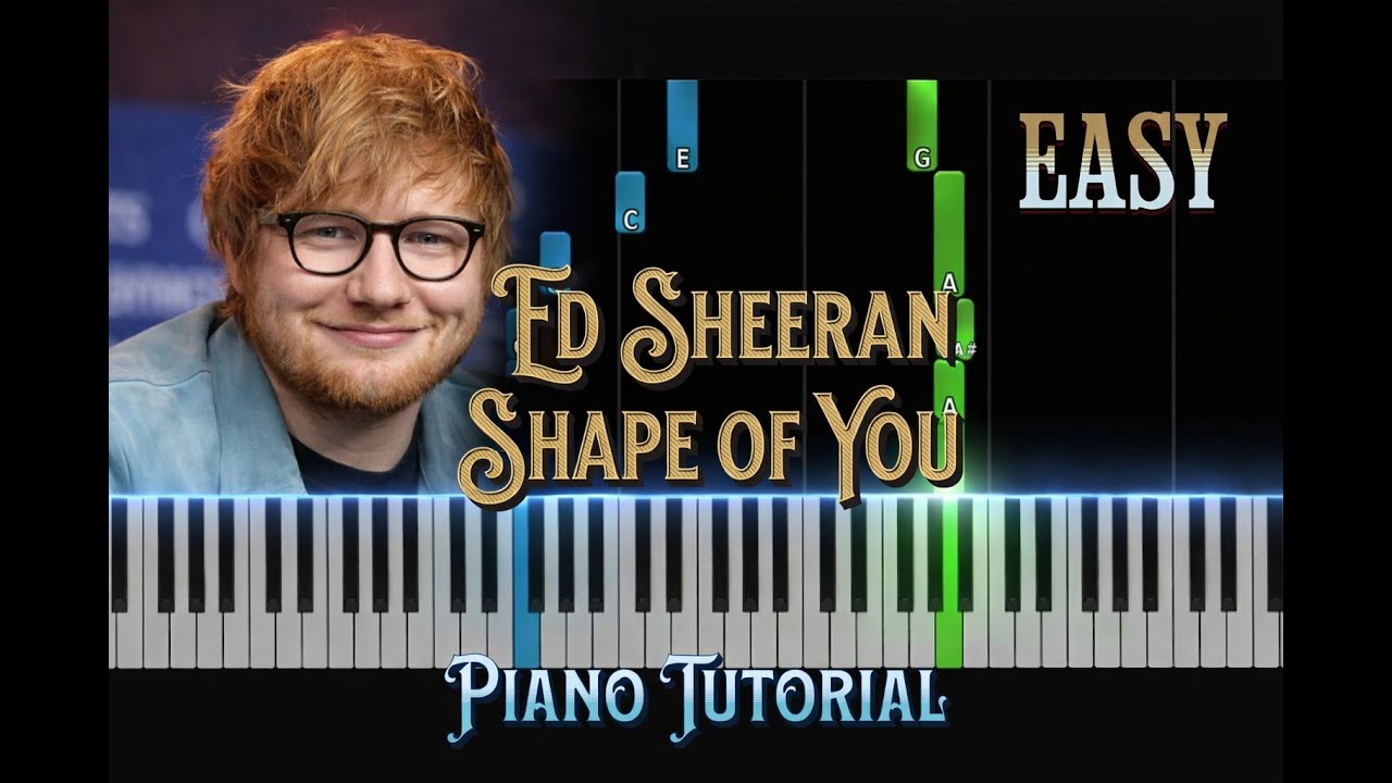 ed sheeran shape of you Easy Piano Tutorial