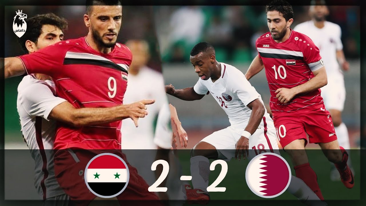 سوريا 2 × 2 قطر ● فزعة الجمهور العراقي للمنتخب السوري 😍 بطولة الصداقة الدولية 2018