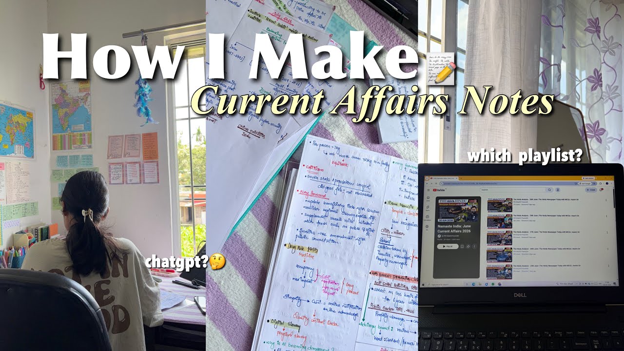 📝How I make Current Affairs notes for UPSC CSE | 📑Strategy and Tips | Free Playlist🤫