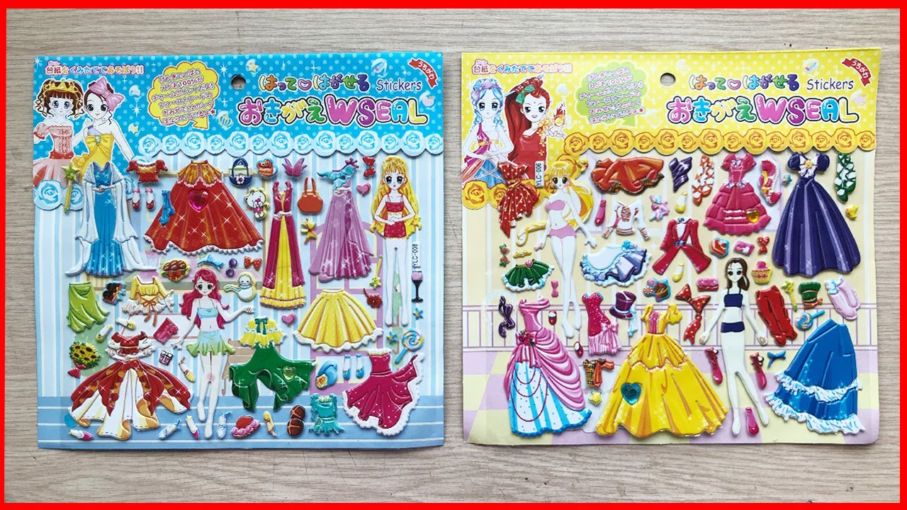 Dán hình búp bê, phòng thay đồ của nàng công chúa - Sticker princess dressing (Chim Xinh)
