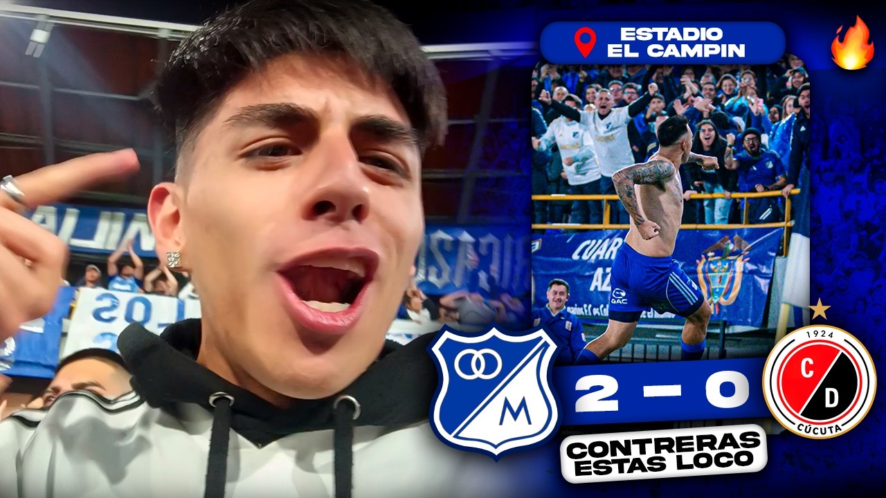 💙🔥CONTRERAS ESTA LOCO DESDE LA TRIBUNA Millonarios vs Cúcuta 2-0 Reacción a Goles Liga betplay 2026