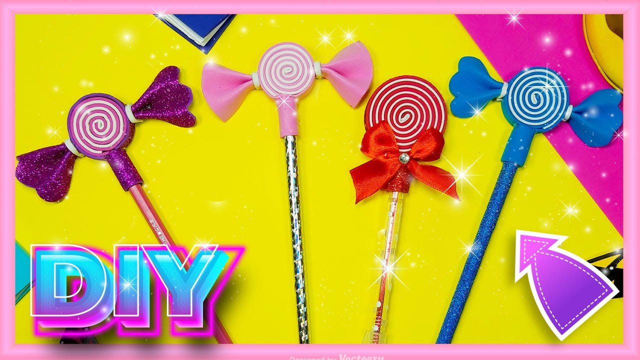 تزيين الأقلام بطريقه سهله وغير مكلفه ✏️ 📚 Easy DIY pen & pencil decoration
