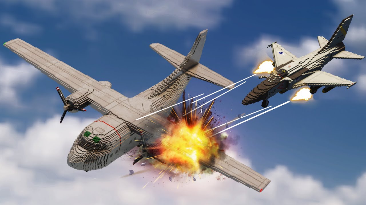Realistic Plane DOGFIGHTING Destruction 😱 Teardown