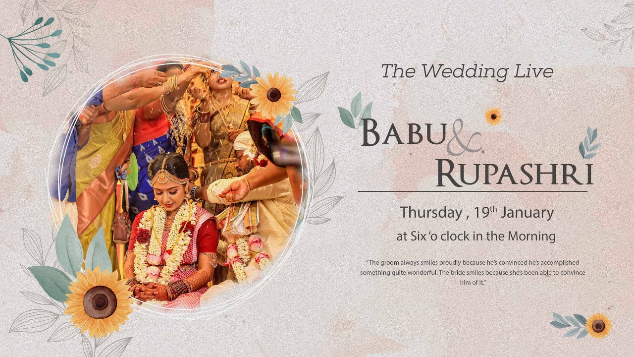 Babu Rupashri | Wedding Live | Menan Studio