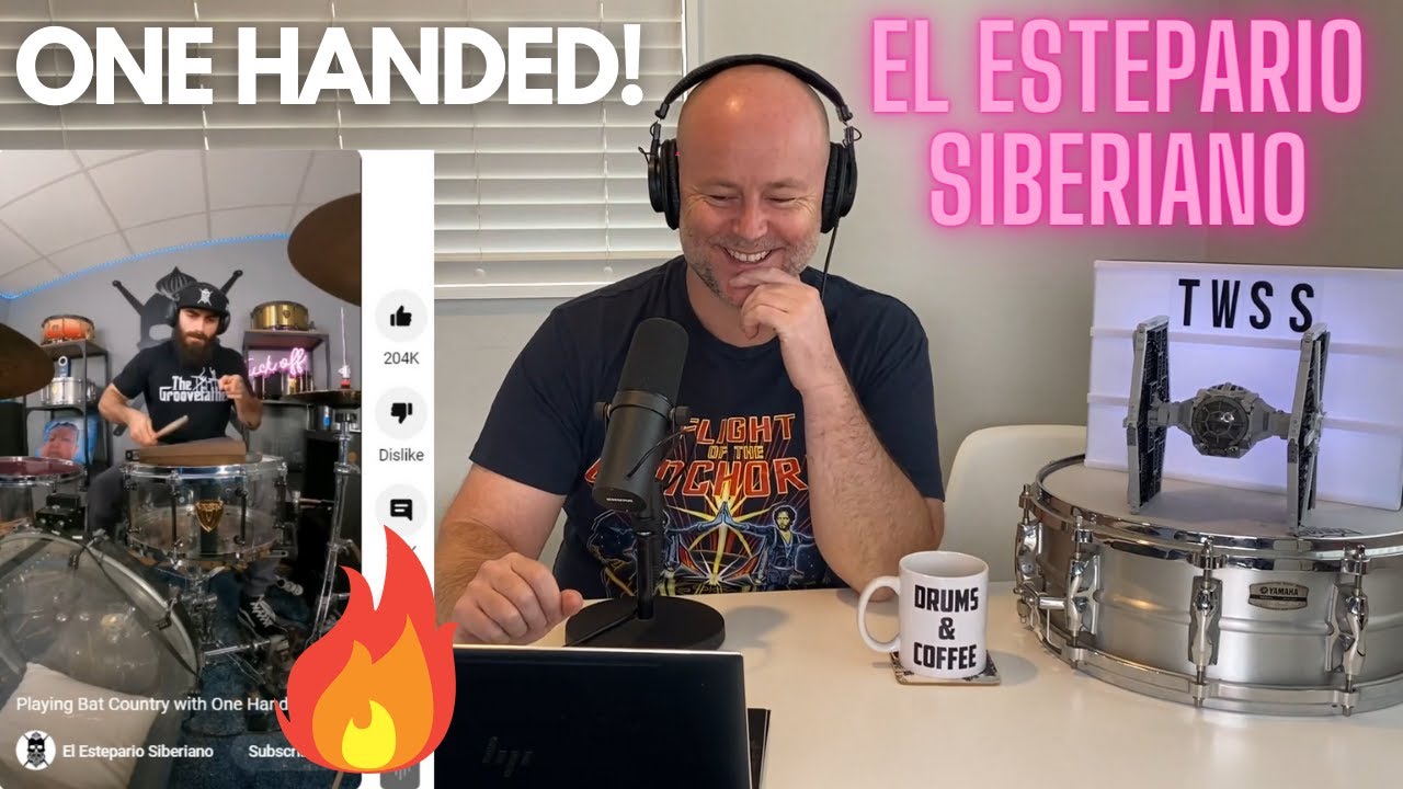 Drum Teacher Reacts: EL ESTEPARIO SIBERIANO | Playing Bat Country with One Hand! (PLUS 3 MORE SONGS)