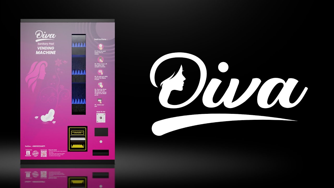 Revolutionize Your Hygiene Routine: Meet the Diva Sanitary Pad Vending Machine!