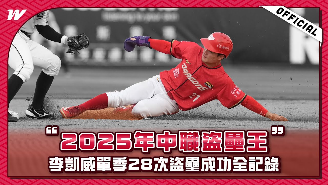 【2025球季回顧】2025年中職盜壘王🏆 李凱威單季28盜全記錄