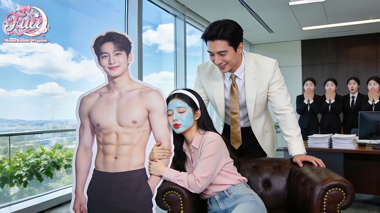 CEO 25 Years No Smile, but When He Sees Intern Kissing His Abs Poster,He Laughs Madl &Falls for Her!