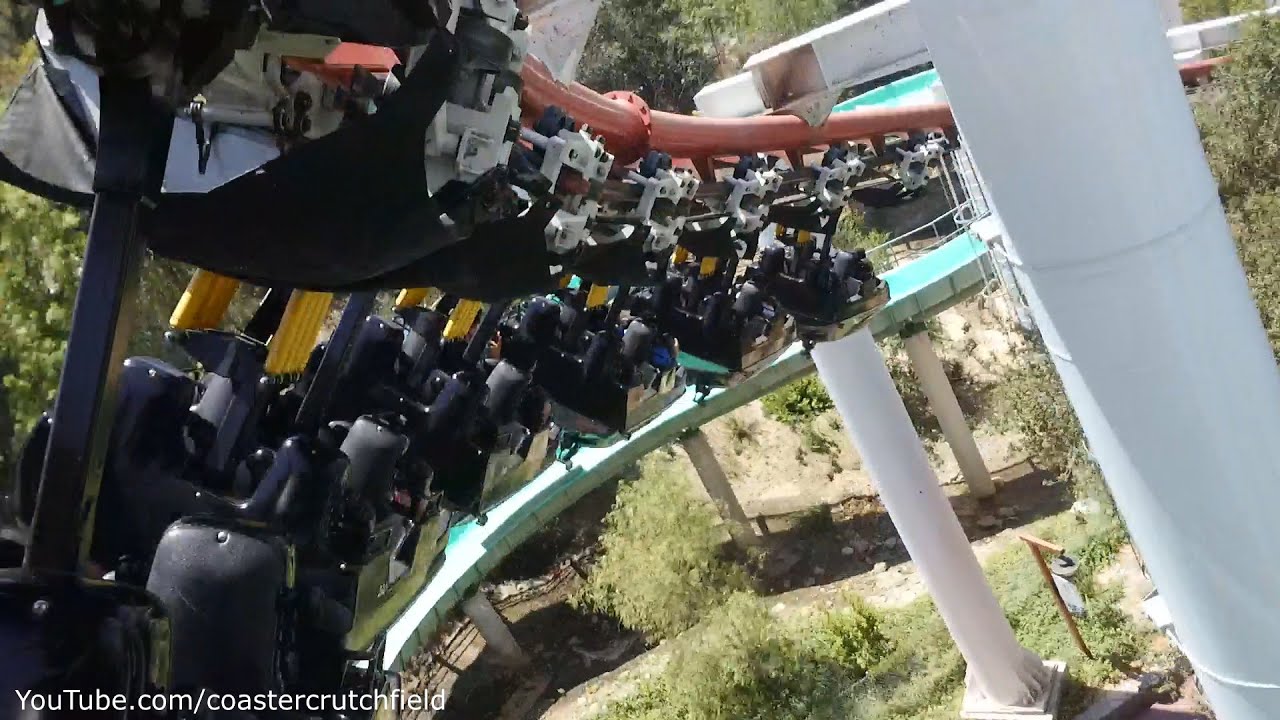 Ninja Back Row (HD POV) Six Flags Magic Mountain