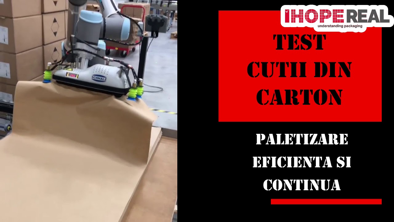 Paletizare cu brat Robotizat * Cutii din Carton si alte aplicatii ***  IHOPE REAL