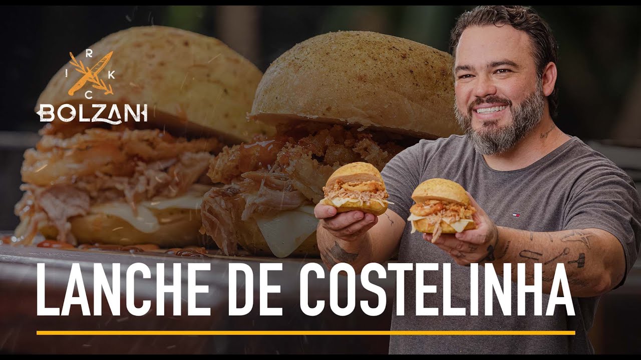 Lanche de Costelinha Suína com Cebolas Empanadas