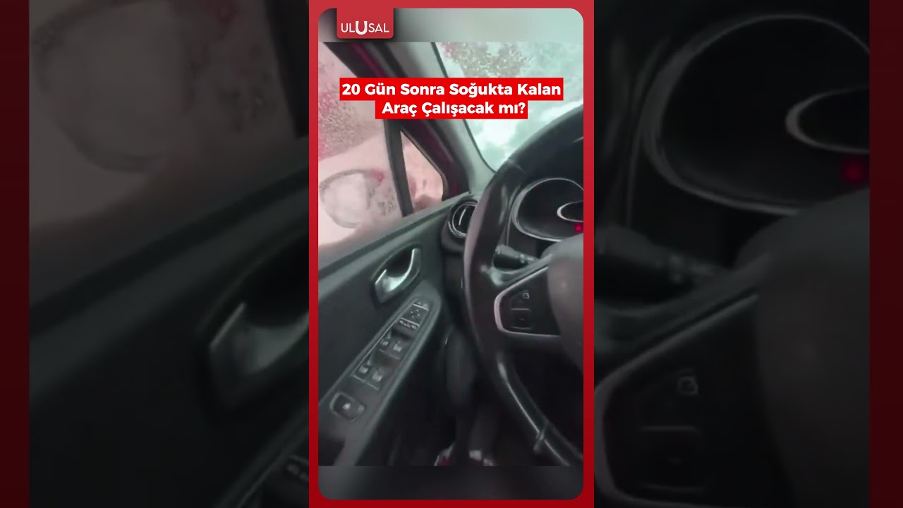 20 gündür karlı havada aracını kullanmayan sürücü, aracını test etti 