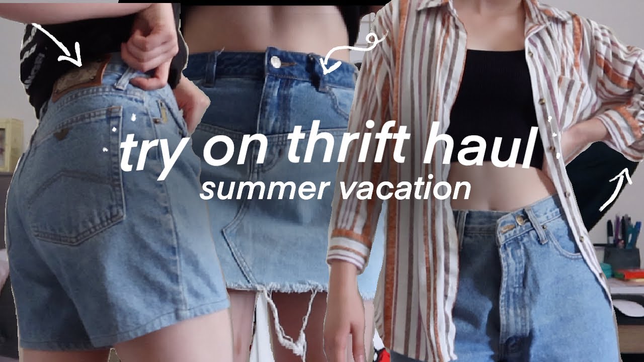 2022 summer thift haul | try on thrift haul | thrifting clothes for my summer vacation in Mexico!