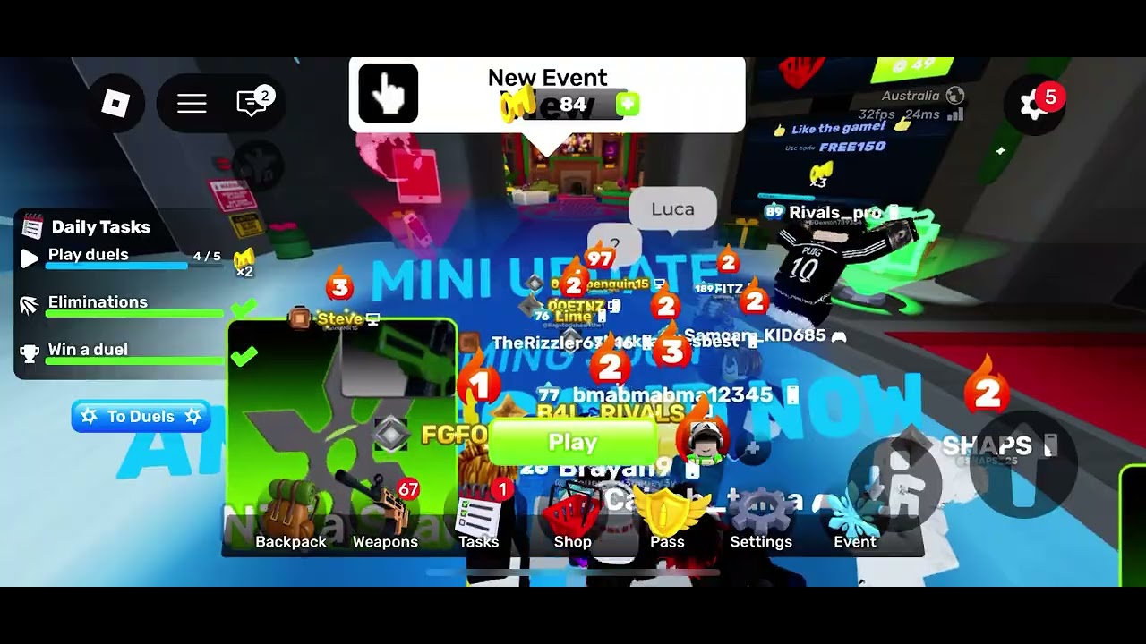 Rivals update delayed 
