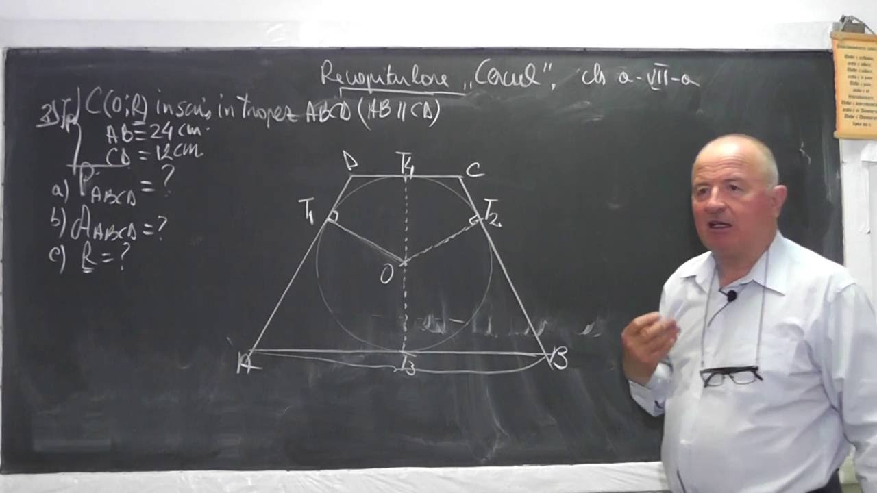 1/2 Lectia 1043 Probleme diverse de la cerc - Recapitulare la geometrie - Clasa 7
