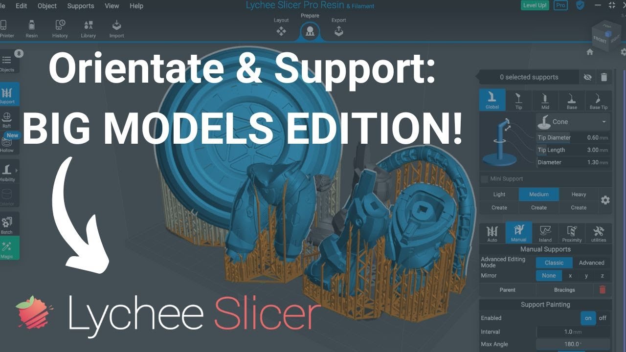 Livestream: Supports bigger 3D models and engineering pieces with Lychee Slicer