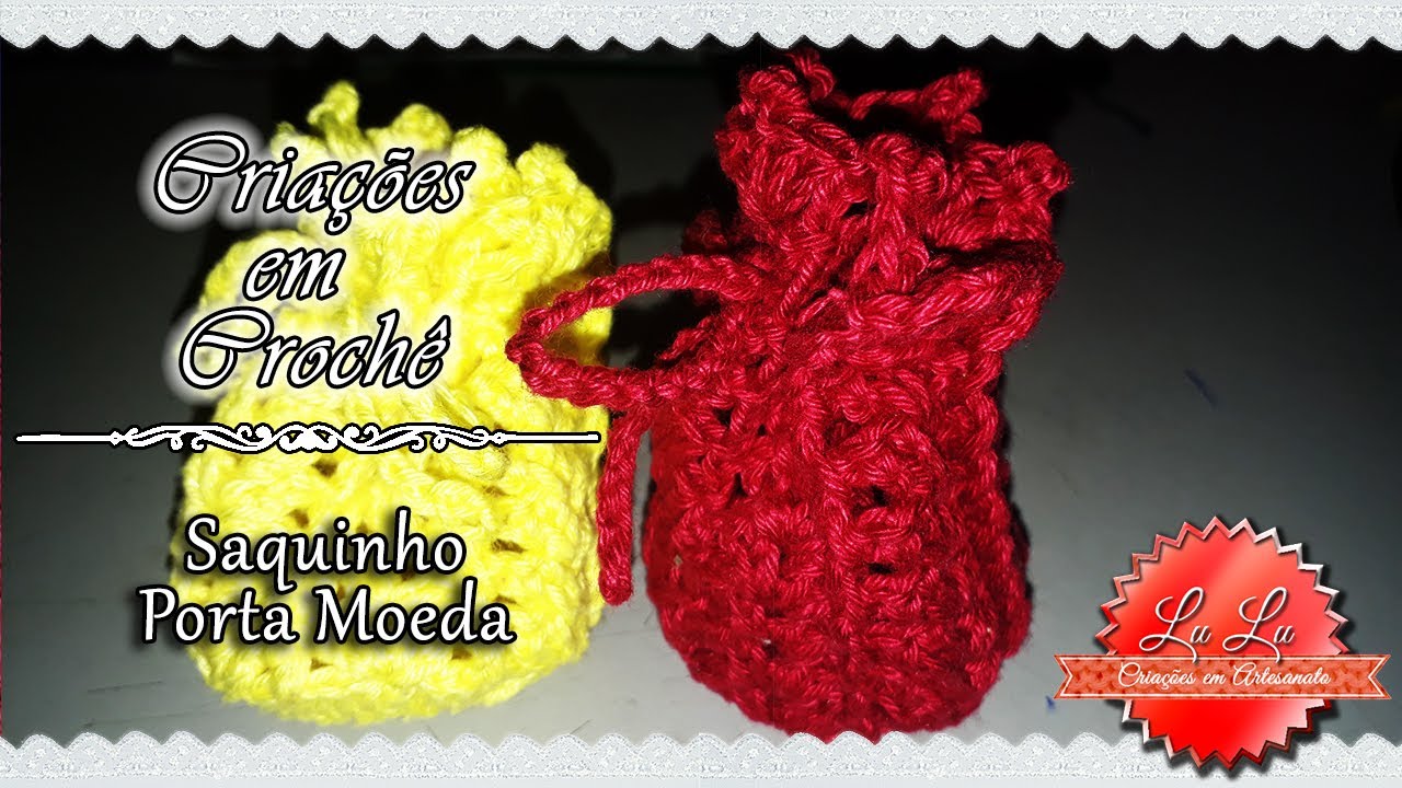 Criações em Crochê Saquinho Porta Moedas