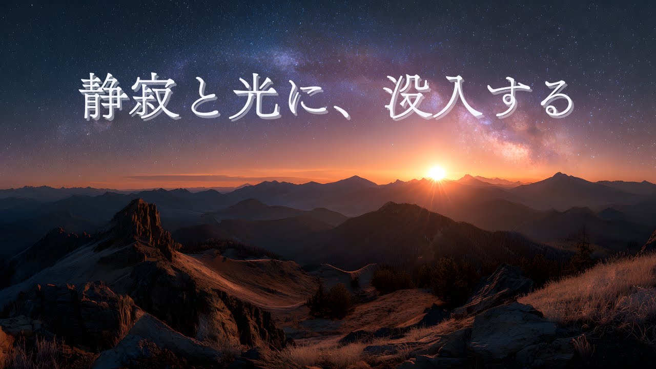 【夜の癒しBGM】静寂と光に、没入する。星空が溶ける山頂で心を整える時間｜Ambient Lo-Fi & Sunrise Transition｜睡眠用・作業用BGM
