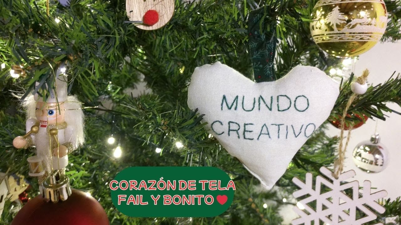🎄❤️ Corazón de Tela Hecho a Mano | Costura Creativa Navideña ✂️🧵