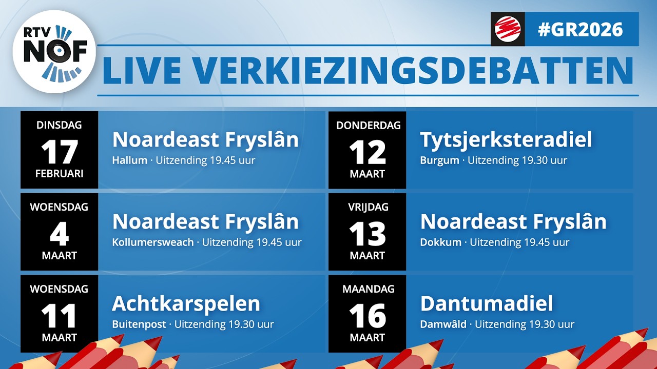 LIVE: Lijsttrekkersdebat Noardeast-Fryslân vanuit Hallum | STIM OMDAT IT KIN