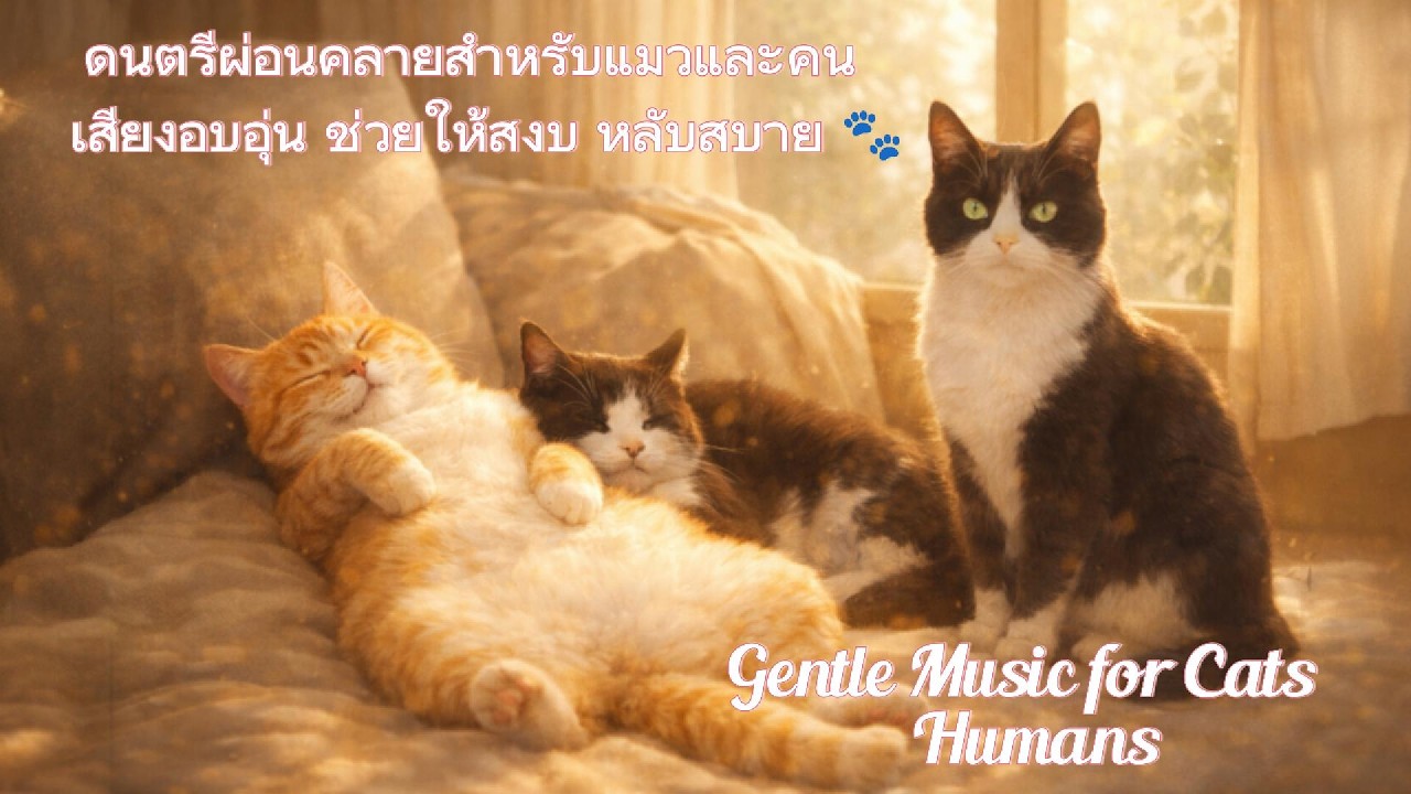 ดนตรีผ่อนคลาย🐾 เสียงอบอุ่น ช่วยให้สงบ หลับสบาย  โลกจะช้าลง…และอุ่นขึ้นอย่างเงียบๆ 🧡#ดนตรีผ่อนคลาย