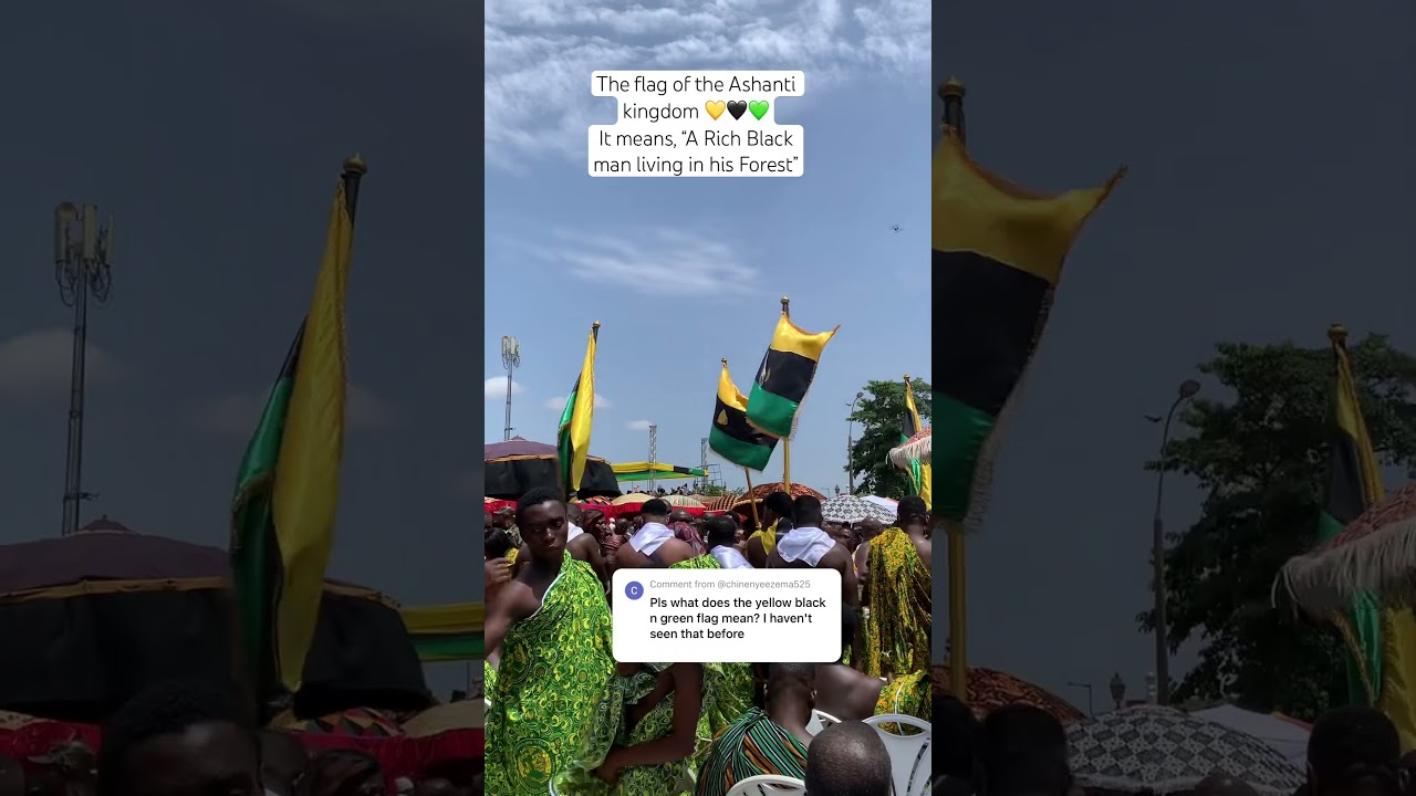 The flag of the Ashanti Kingdom in Ghana 🇬🇭 Africa #ashanti #ashantikingdom #ghana #kumasi #africa