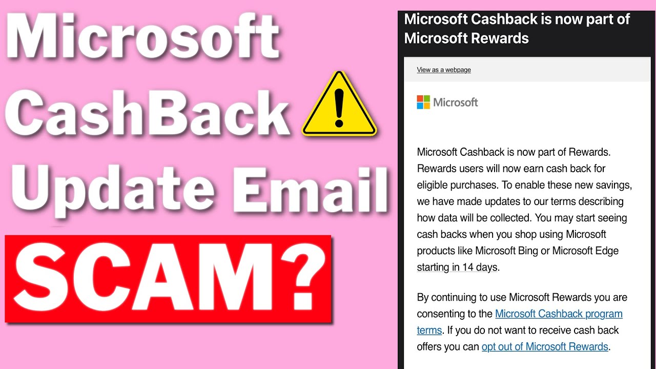 Microsoft Cashback Email - Legit or Scam? (2026)
