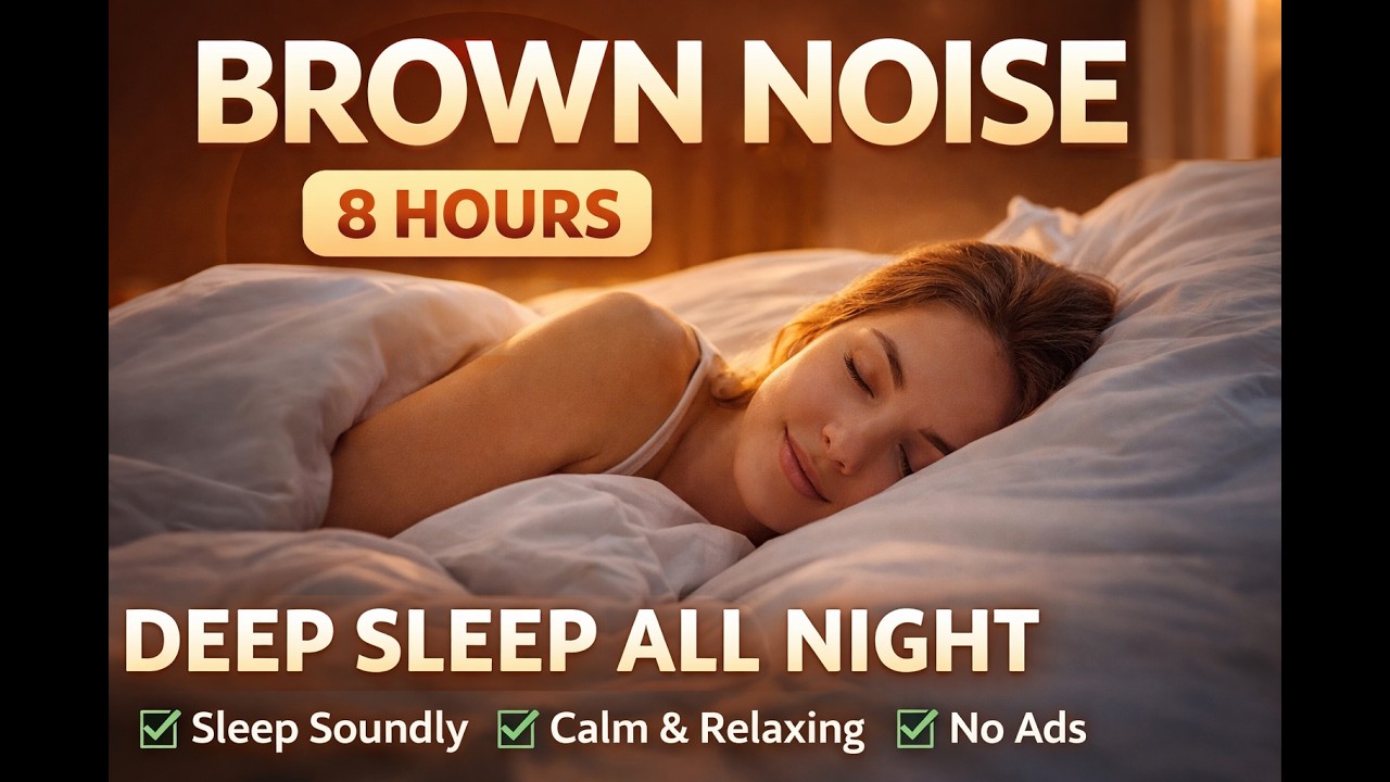 Brown Noise 8 Hours for Deep Sleep (No Ads)