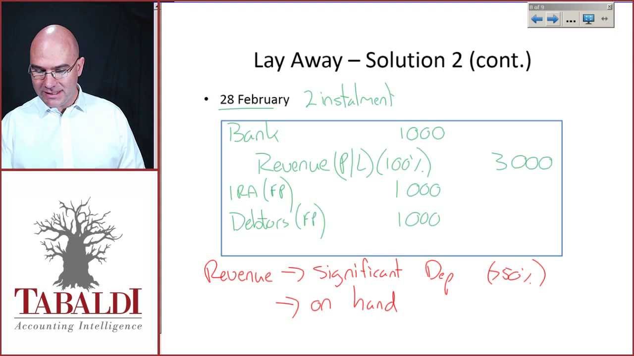 IAS 18-20 - C11 - Lay Away Lay-By Sales Class Example