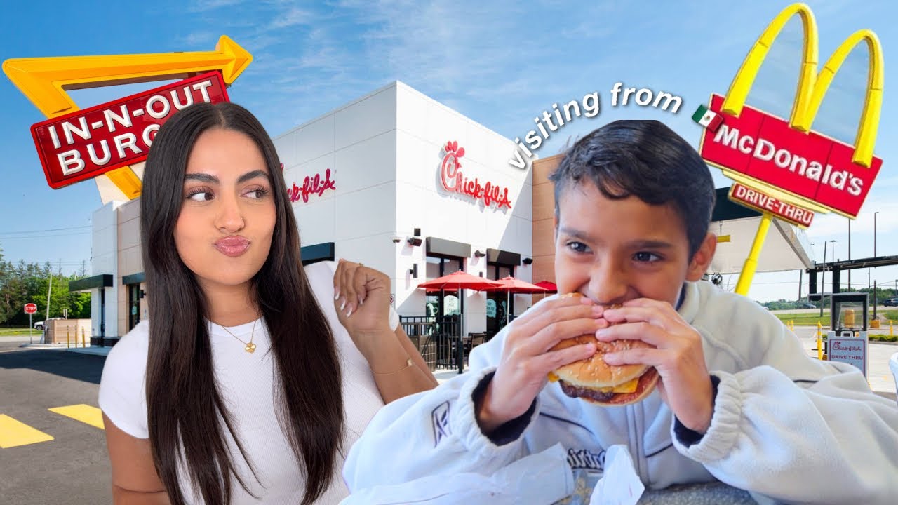 trying AMERICAN FAST FOOD for the 1ST TIME | the Aguilars