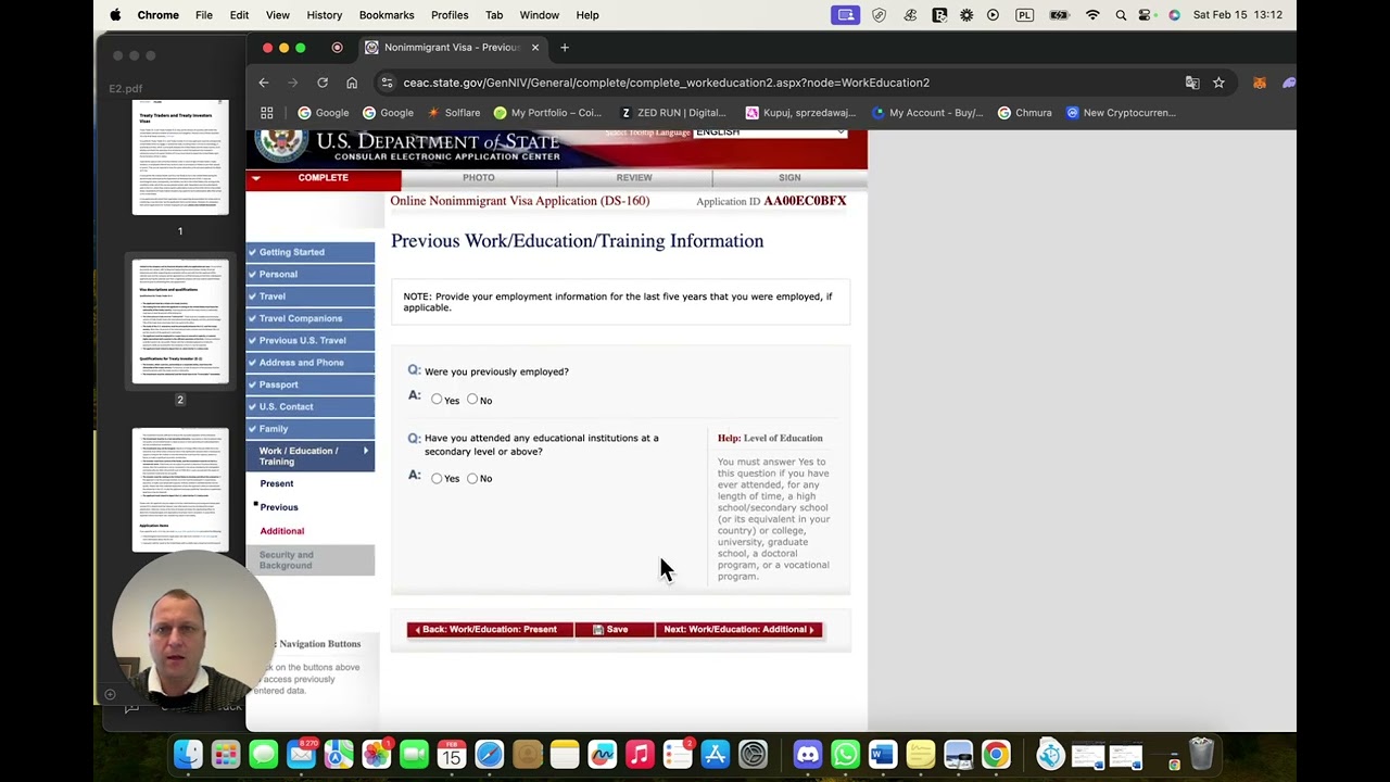 Jak wypełnić DS-160